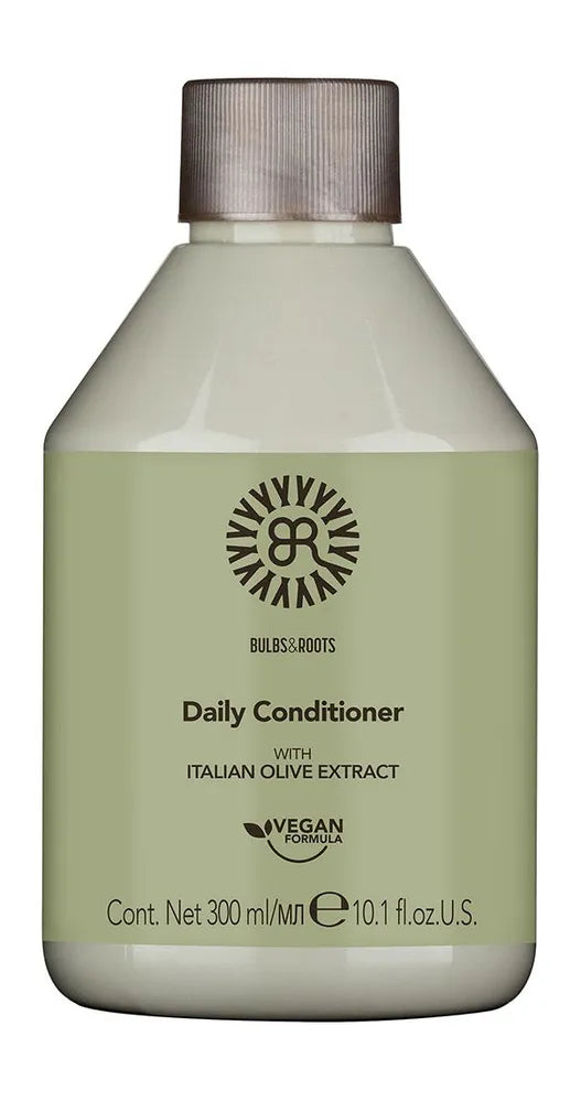 Daily Conditioner 300 ml bottle with Italian olive extract and vegan formula, Bulbs & Roots