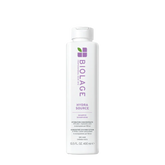 Biolage HydraSource shampoo bottle, white bottle with purple Hydra Source label