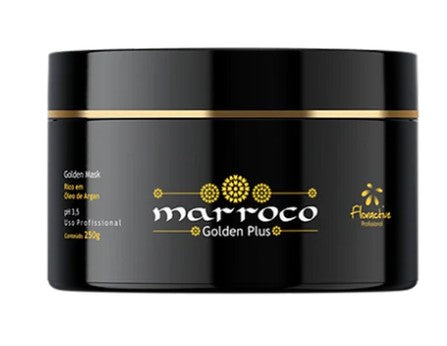 FP Marroco Golden Plus hair mask tub, black with gold band and logo
