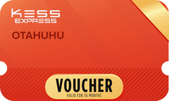 Red Kess Express OTAHUHU beauty voucher card with 'VOUCHER' text