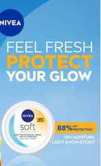 NIVEA Soft daily UV light moisturising cream SPF 15 jar on display