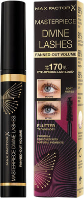 Volumizing mascara with black tube and gold label, plus Rich Black product box