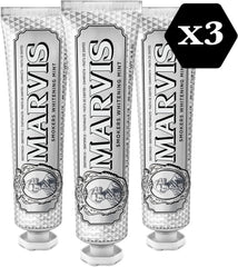 Marvis Smoker Whitening Mint toothpaste tubes, 3-pack bundle, X3