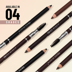 Brow definer pencil set in multiple shades with spoolie brushes