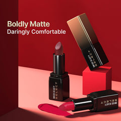 Set of Swiss Beauty matte lipsticks with black tubes and multiple pink shades