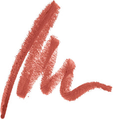 Brown-nude lip liner swatches, four strokes on skin