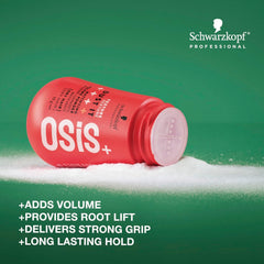 Schwarzkopf OSIS+ Dust It volume powder bottle with open lid, red container