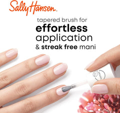 Lavender nail polish application with tapered brush on fingernails