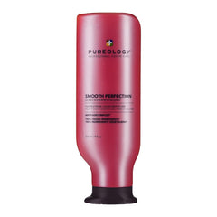Pureology Smooth Perfection conditioner bottle, dark red with black pump cap