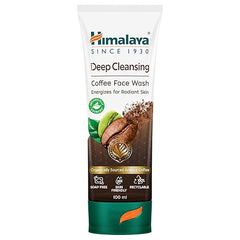 Himalaya Deep Cleansing Coffee Face Wash, white-and-brown squeeze tube, 100 ml