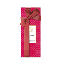 Forest Essentials Gulnar intense perfume gift box with pink patterned wrap and ribbon
