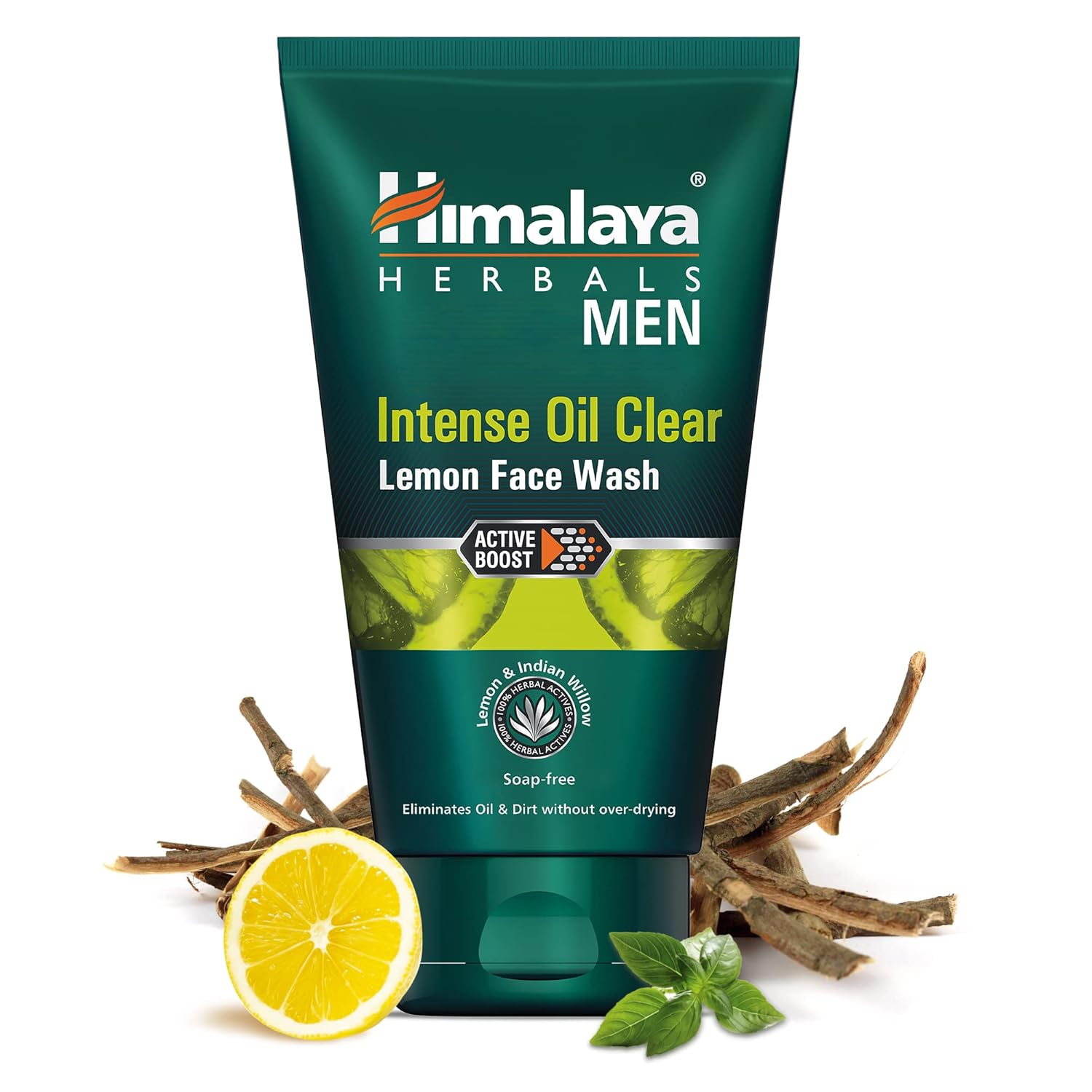 Lemon face wash tube, green Himalaya Herbs for Men label