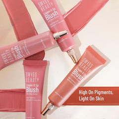 Swiss Beauty Cream It Up blush tubes with gold applicator caps