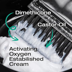 Activating oxygen cream with dimethicone and castor oil