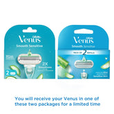 Venus Smooth Sensitive razor refill cartridges, 2-pack with aloe extracts