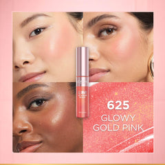 L'Oreal Lumi Liquid Blush 625 glowy gold pink tube with shade label