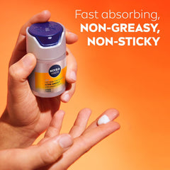 NIVEA MEN Active Energy moisturising cream 50 ml jar held in hand