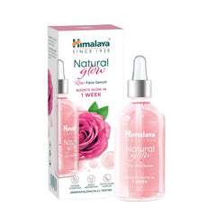 Rose face serum bottle with glass dropper and pink liquid, with product box