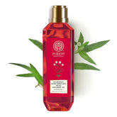 Red head massage oil bottle with gold cap, Forest Essentials label, 200 ml