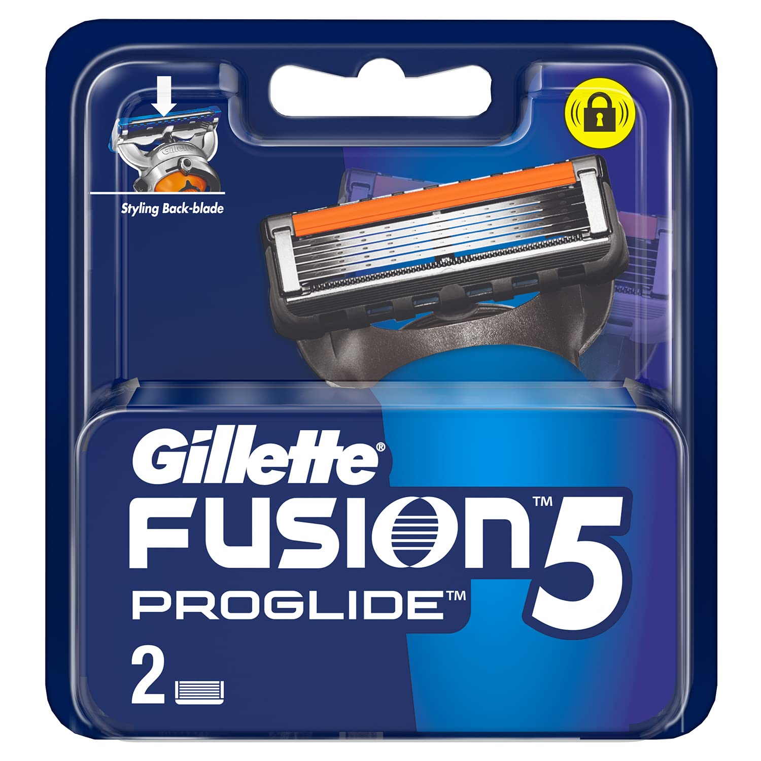 Gillette Fusion5 Proglide 5 razor blade cartridges, 2-count cartridge pack