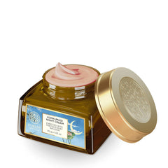 Forest Essentials Kumkumadi Night Cream 30g jar with open lid and pink cream