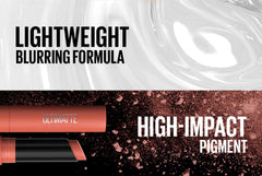 Maybelline Ultimatte slim lipstick tube with caramel-brown color, high-impact pigment