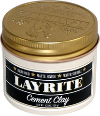 Layrite Cement Clay 120g jar with gold lid and black label