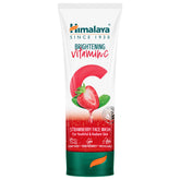 Himalaya Brightening Vitamin C strawberry face wash tube, white with green base