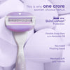 Women’s Venus razor with flexible pivoting head and rounded soap bar protection