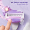 Women’s Venus razor with in-built soap bars and triple blade cartridge