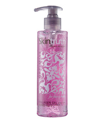 Skintruth collagen gel bottle with pump, clear pink gel