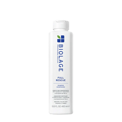 Biolage Full Rescue Shampoo bottle, white with blue and green label