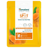 Himalaya turmeric face sheet mask pouch, yellow with Dark Spot Clearing label