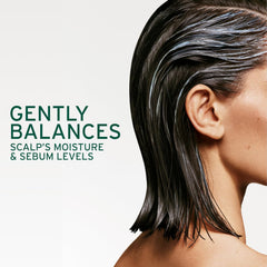 Scalp Sync gentle balances scalp moisture & sebum levels on hairline graphic