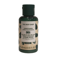 Shea conditioner bottle, dark green with pump-style cap, 60 ml