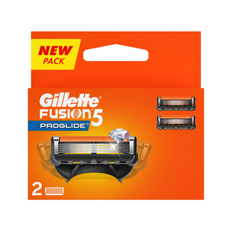Gillette Fusion5 Proglide shaving razor refills, orange blister pack with 2