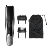 Philips beard trimmer with multiple guide combs and storage pouch