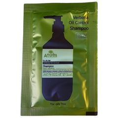 Angel Verbena Oil Control Shampoo sachet, green foil pack for oily hair