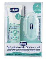 Chicco gum gel and finger toothbrush set box with case and tube