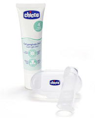Chicco gum gel and finger toothbrush set with gel tube and storage case