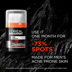 L’Oréal Men Expert Pure Carbon anti-imperfection moisturiser, 50ml bottle, -73% spots