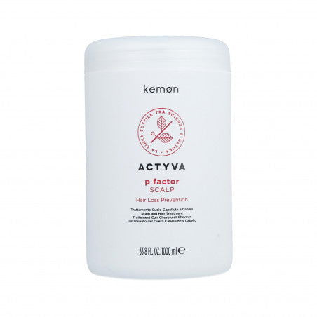 ACTYVA scalp treatment bottle, white plastic, 1000 ml size, front label visible
