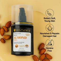 SoulFlower - Cold Pressed Almond Oil for Hair and Skin 120ml