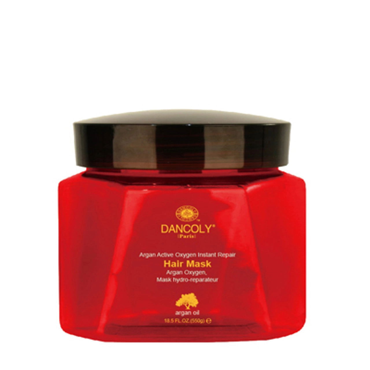 Dancoly argan active oxygen instant repair hair mask, red jar with black lid