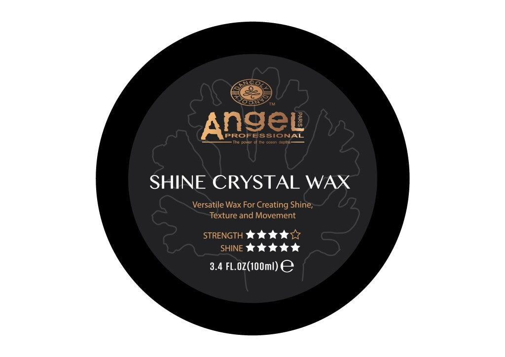 Angel Professional shine crystal wax jar, black lid, 100 ml