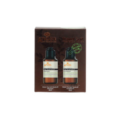 Green tea travel duo kit: two travel-size bottles in display box