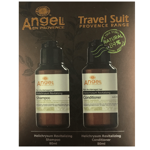 Helichrysum travel duo bottles with shampoo and conditioner, 80ml, two-pack