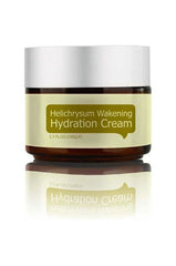 Hydration cream jar with amber glass body and white screw lid