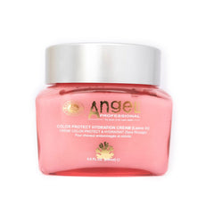Leave-in hydration cream jar, pink, white lid, 200 ml