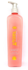 Angel color protect shampoo bottle, pink, with pump, 500 ml